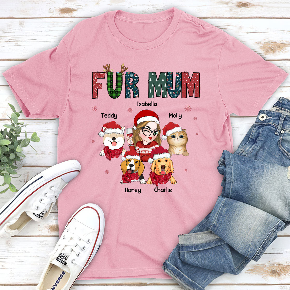 Personalized Unisex 'My Lovely Fur Mom' T-shirt - Ideal Gift for Pet Lovers