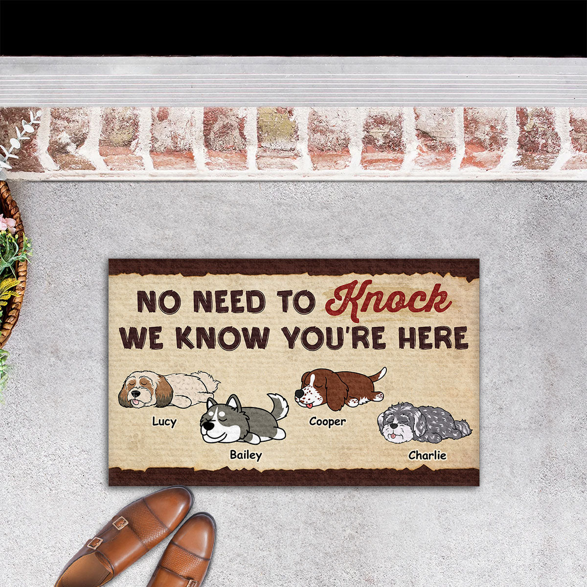 Personalized Pet Picture Doormat - I Know You Are Here