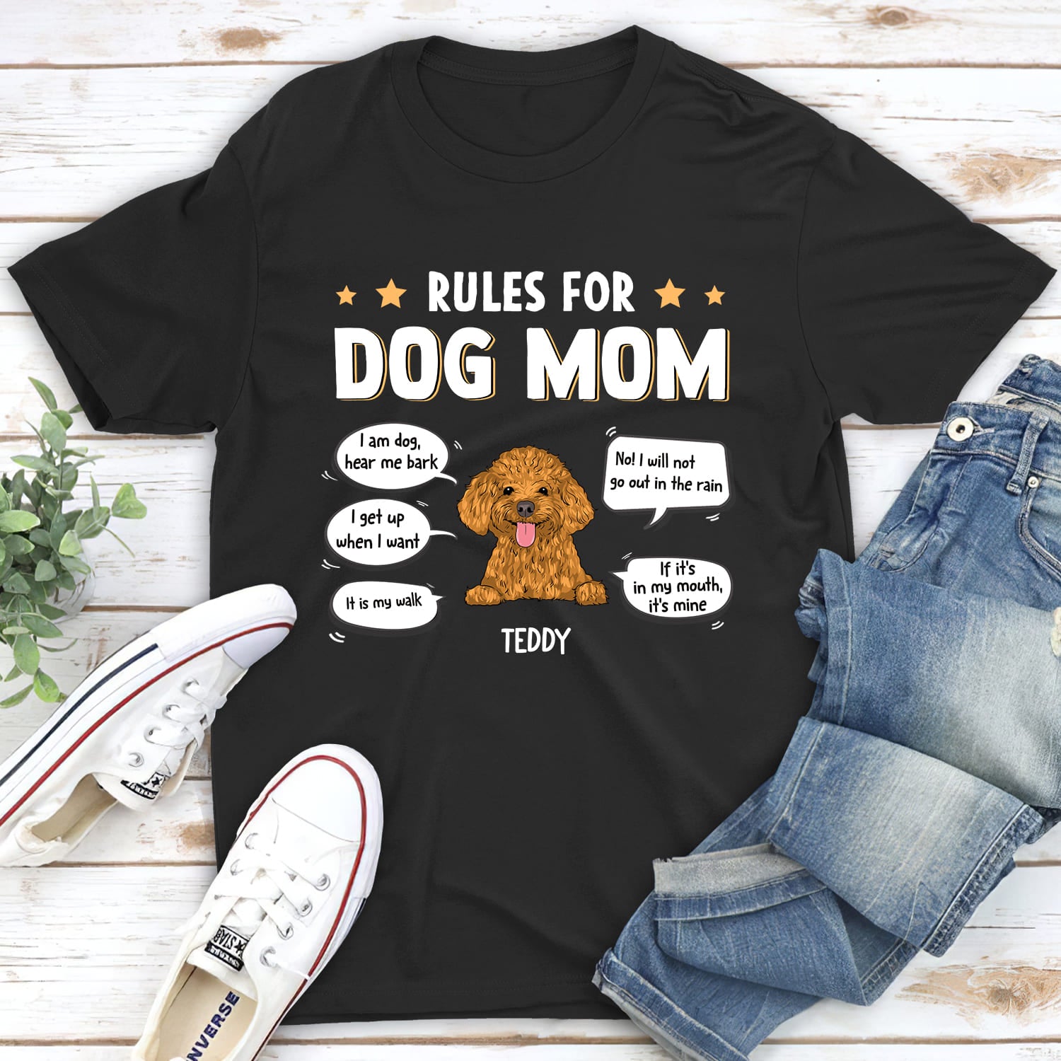 Customizable Unisex Dog Parent Rules T-shirt - Ideal Gift for Pet Lovers