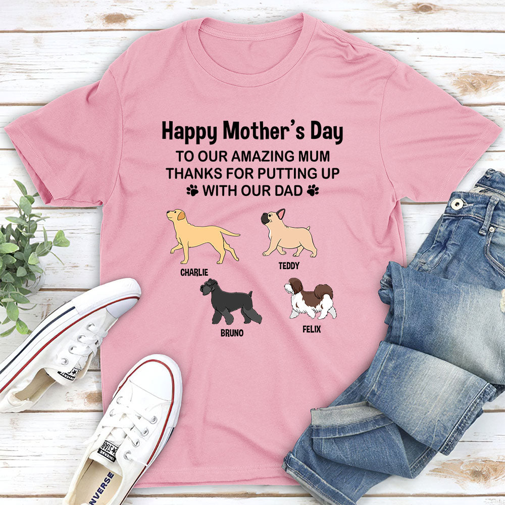 Personalized Custom Unisex 'Thanks For Putting Up' T-shirt for Pet Lovers