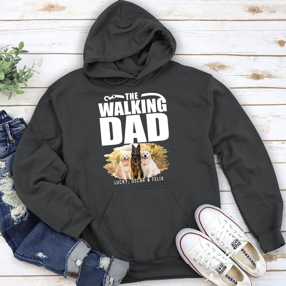 Customizable Walking Dad/Mom Personalized Hoodie - Ideal Gift for Pet Lovers