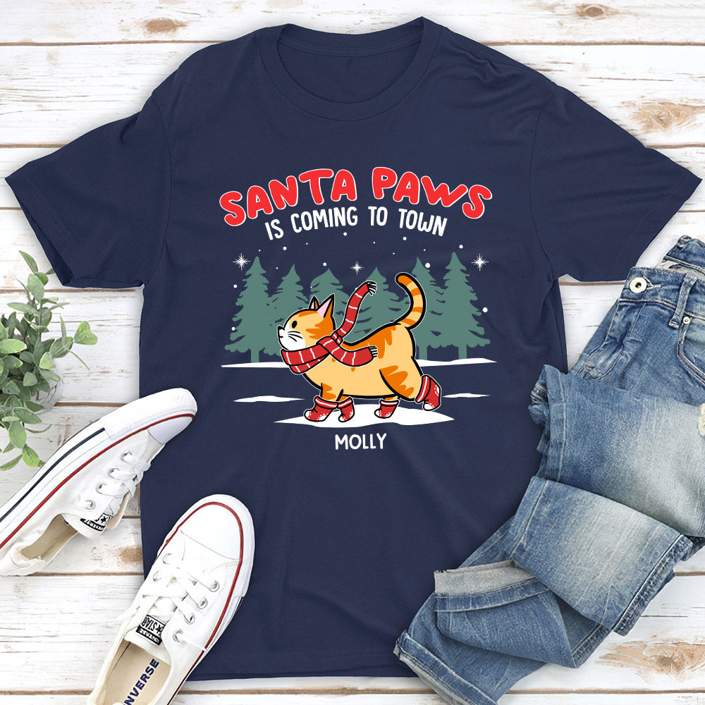 Santa Paws - Customizable Unisex Personalized T - shirt for Pet Lovers