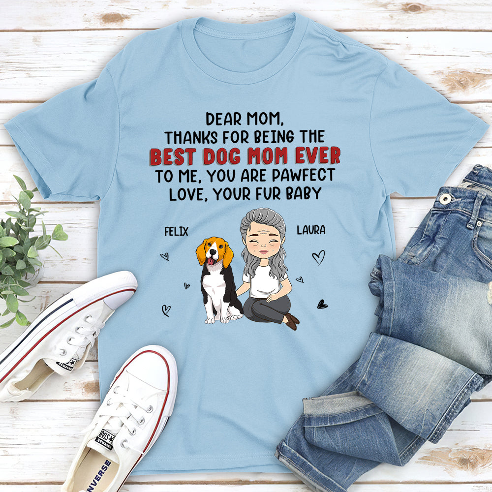 Dear Dog Mom - Customizable Unisex Personalized T-shirt for Pet Lovers