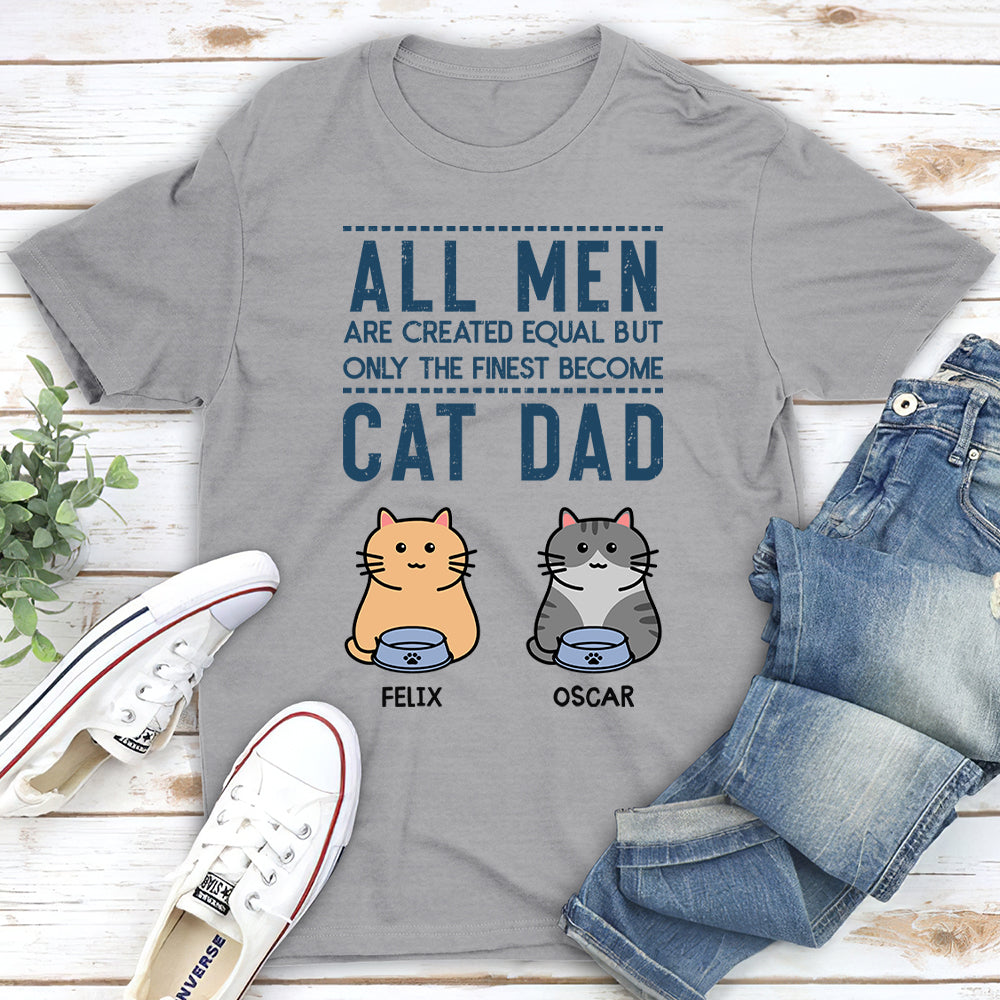 Finest Customizable Unisex Cat Dad T-shirt - Ideal Gift for Pet Lovers