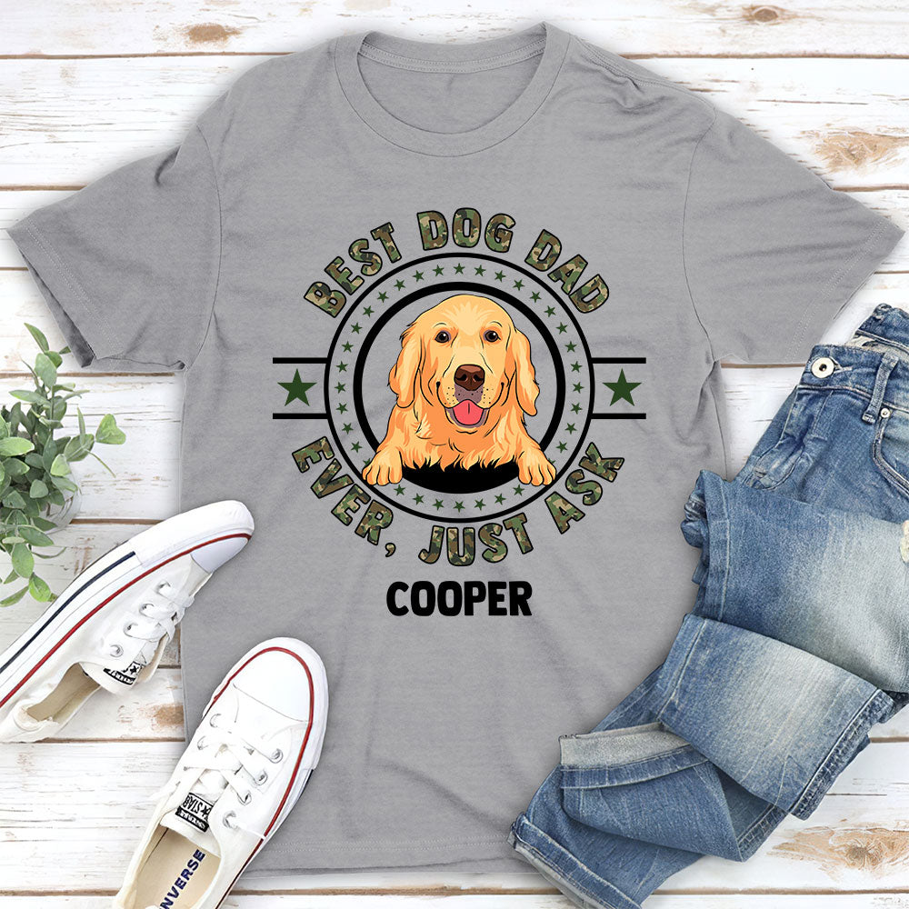 Personalized Unisex Circle Dog Dad T-shirt - Ideal Gift for Pet Lovers