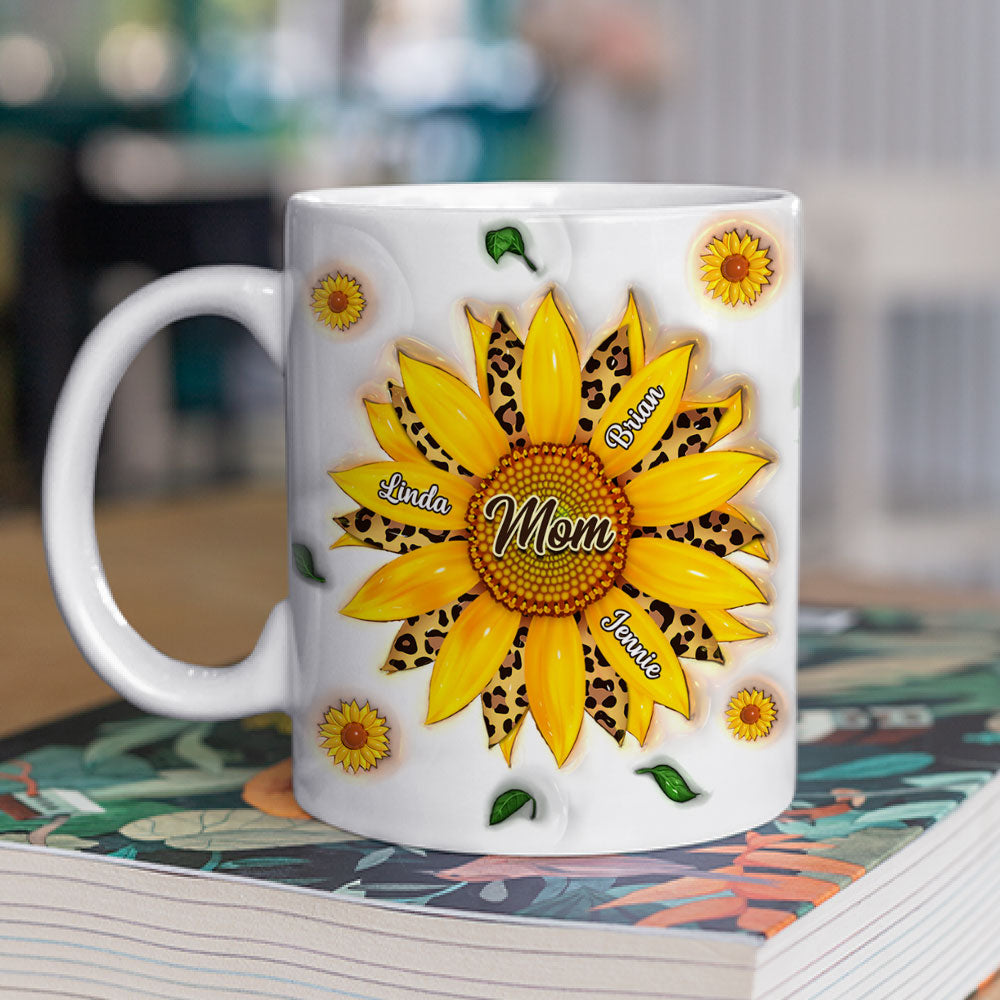 Nana Sunflower Personalized 3D Inflated Effect Custom Mug - Ideal Gift for All