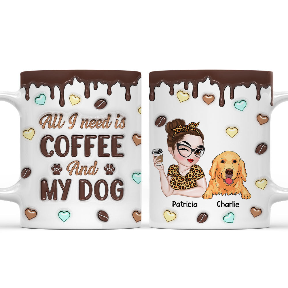 Personalized 3D Inflated Effect Coffee Mug for Dog Lovers