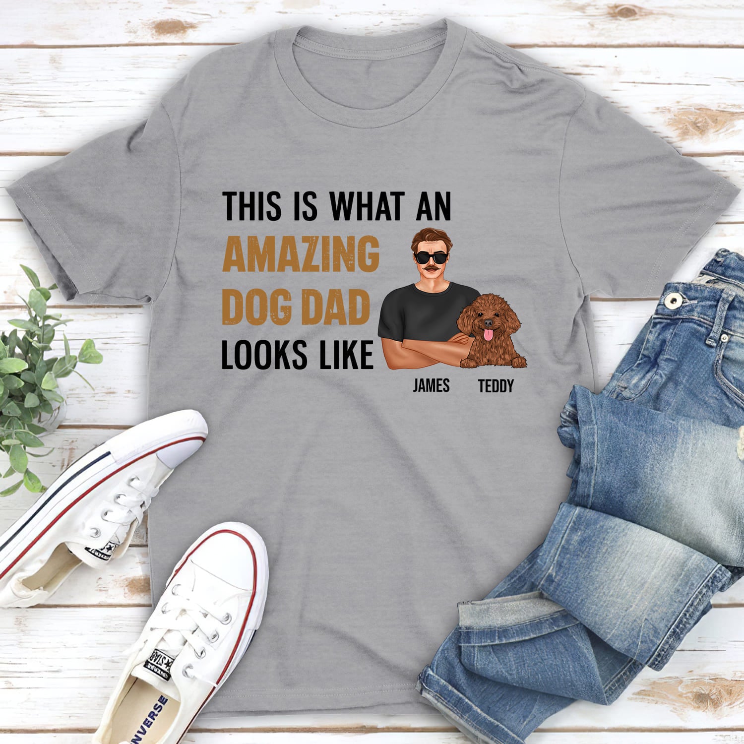 Amazing Personalized Custom Unisex T-shirt for Pet - Loving Dads