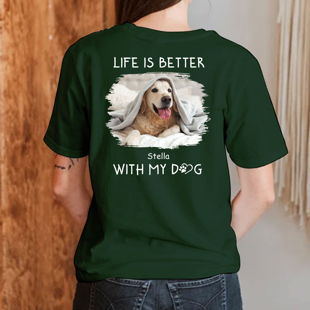 Personalized 'Better With Dogs' Unisex T-shirt - Ideal Gift for Pet Lovers