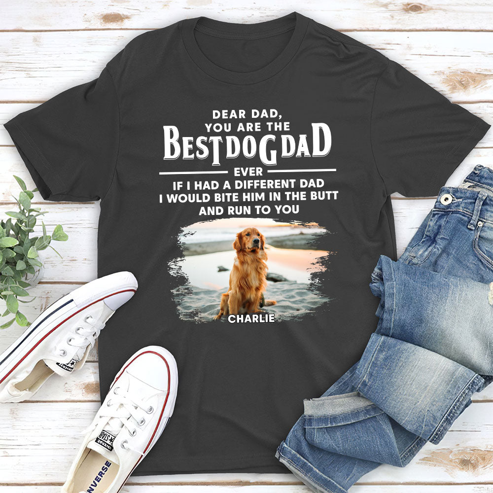 Personalized 'Run To My Dog Dad' Unisex T-shirt - Ideal Gift for Pet Lovers