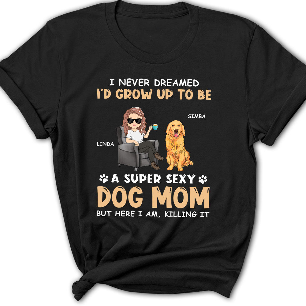 Sexy Personalized Custom Women's Dad Mom 2 T-shirt - Ideal Gift for Pet Lovers