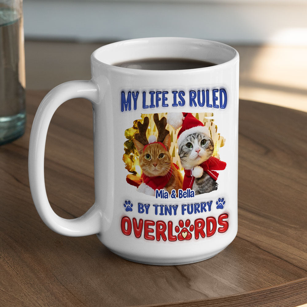 Personalized 3D Inflated Effect Mug with Cute Furry Overlords Photo