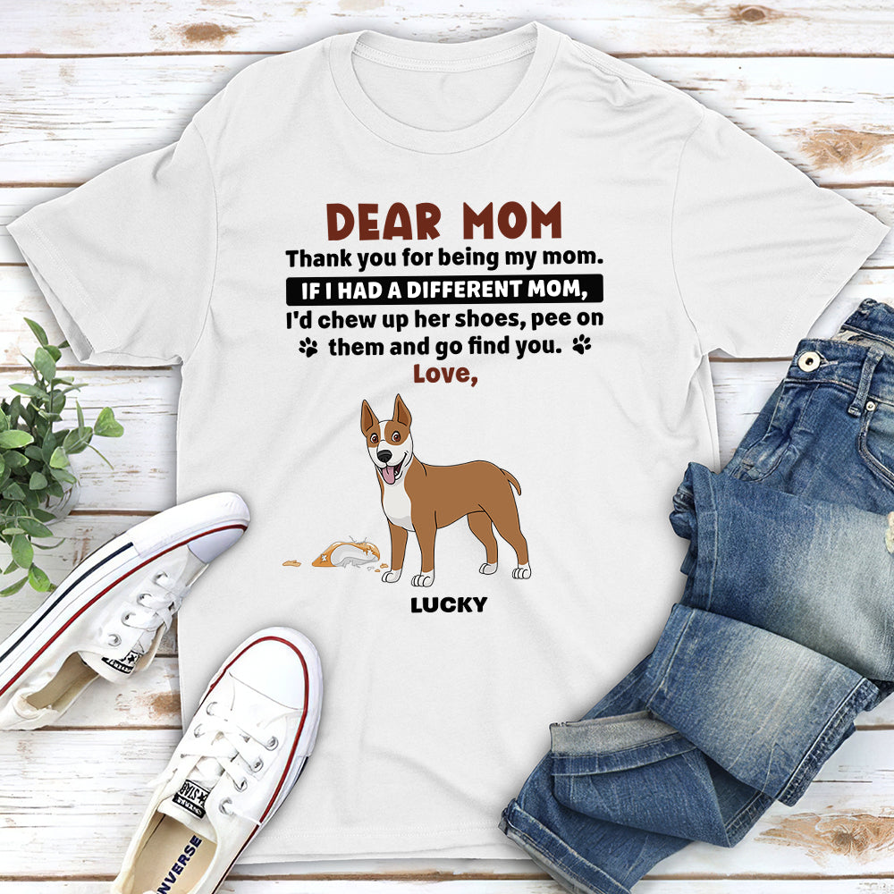 Dear Mom - Customizable Unisex Personalized T - shirt for Pet Lovers