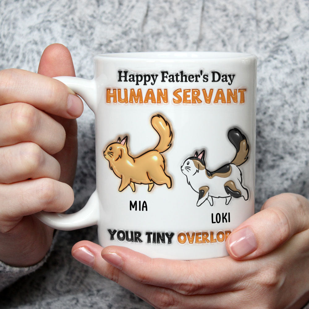 Personalized 3D Inflated Effect Custom Ceramic Mug for Your Tiny Cat Lover