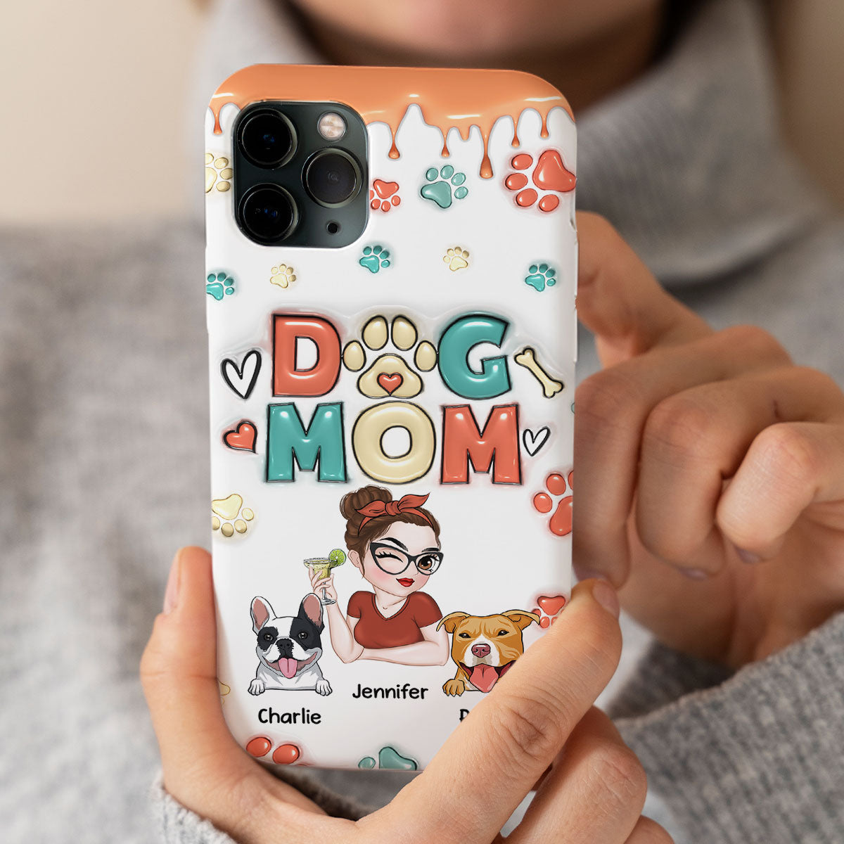 My Adorable Dog - Personalized 3D Inflated Effect Custom Phone Case