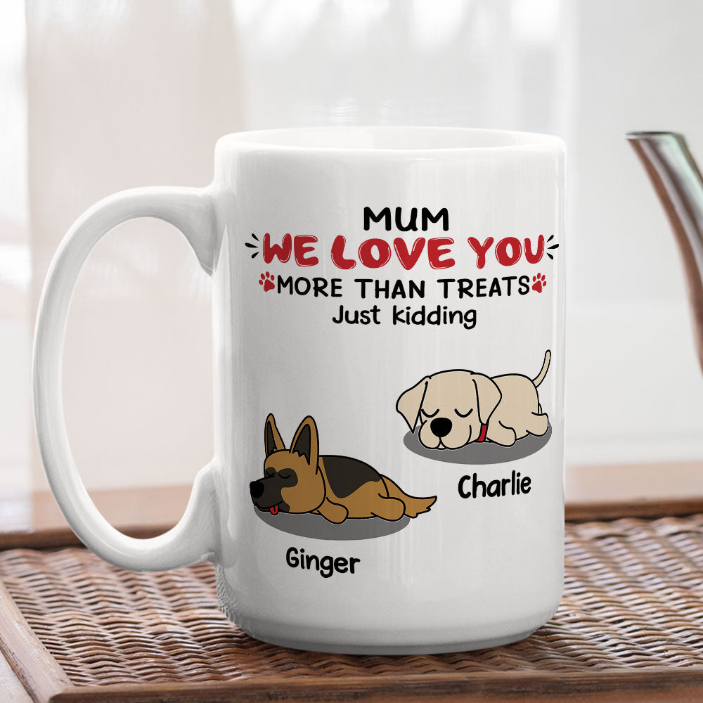 Personalized Custom 'Love You, Just Kidding' Coffee Mug - Ideal Gift for Pet Lovers