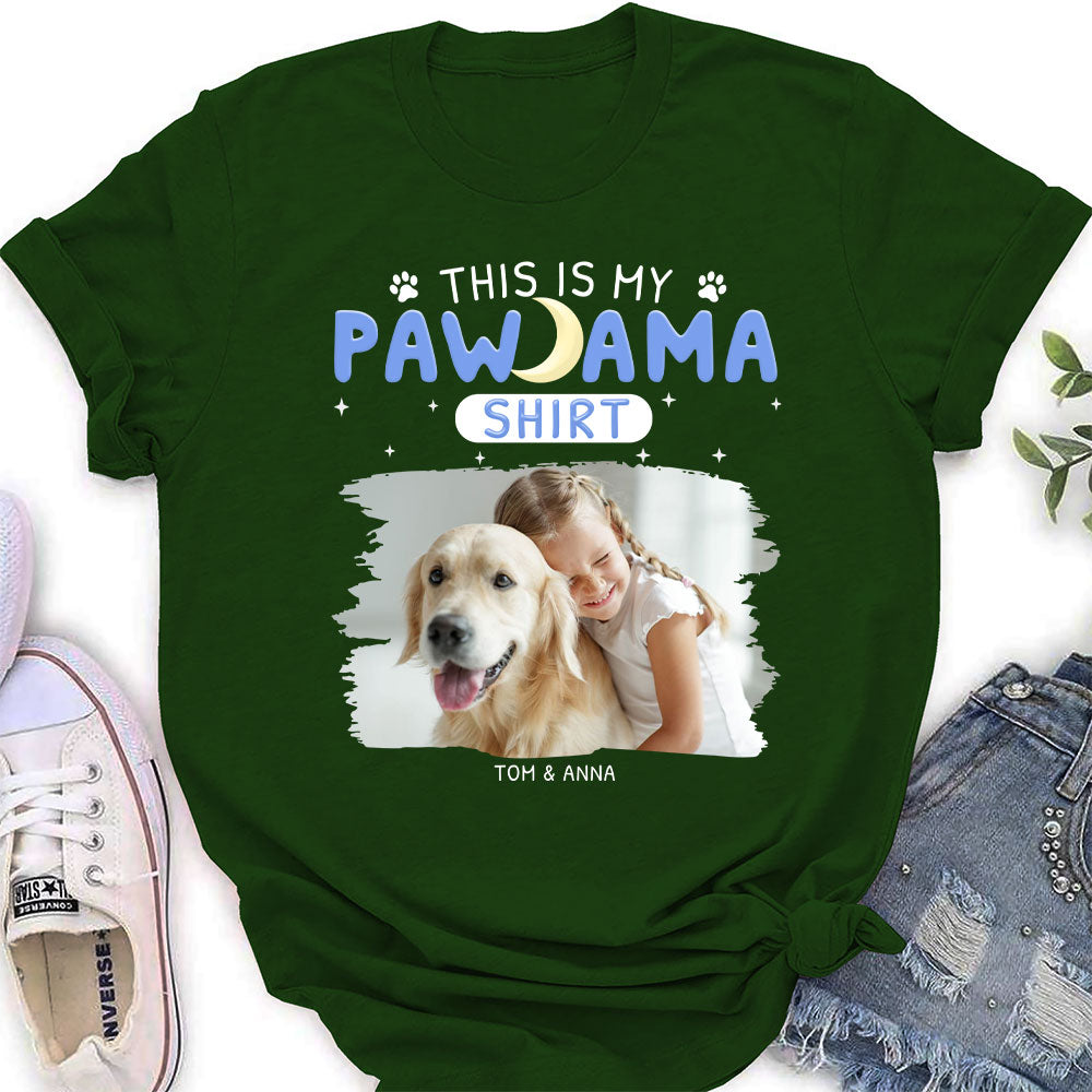Personalized Custom Women's Pajama Photo T-shirt - Ideal Gift for Pet Lovers
