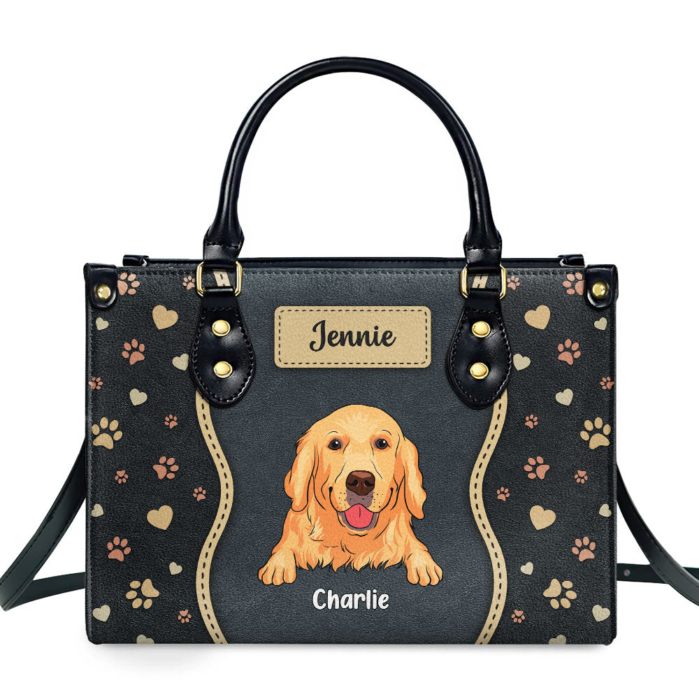 Fur Mom's Loving Personalized Custom Leather Handbag