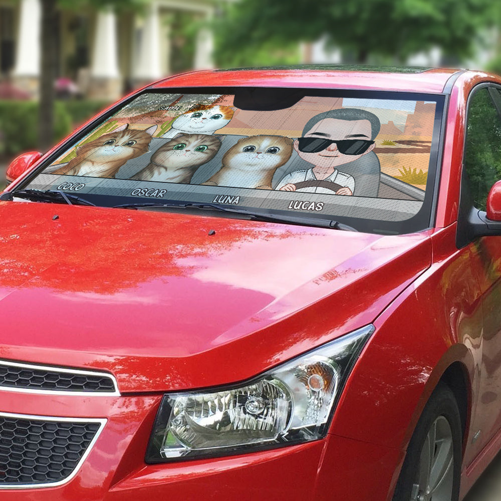 I Must Go - Customizable Personalized Car Sunshade for UV Protection