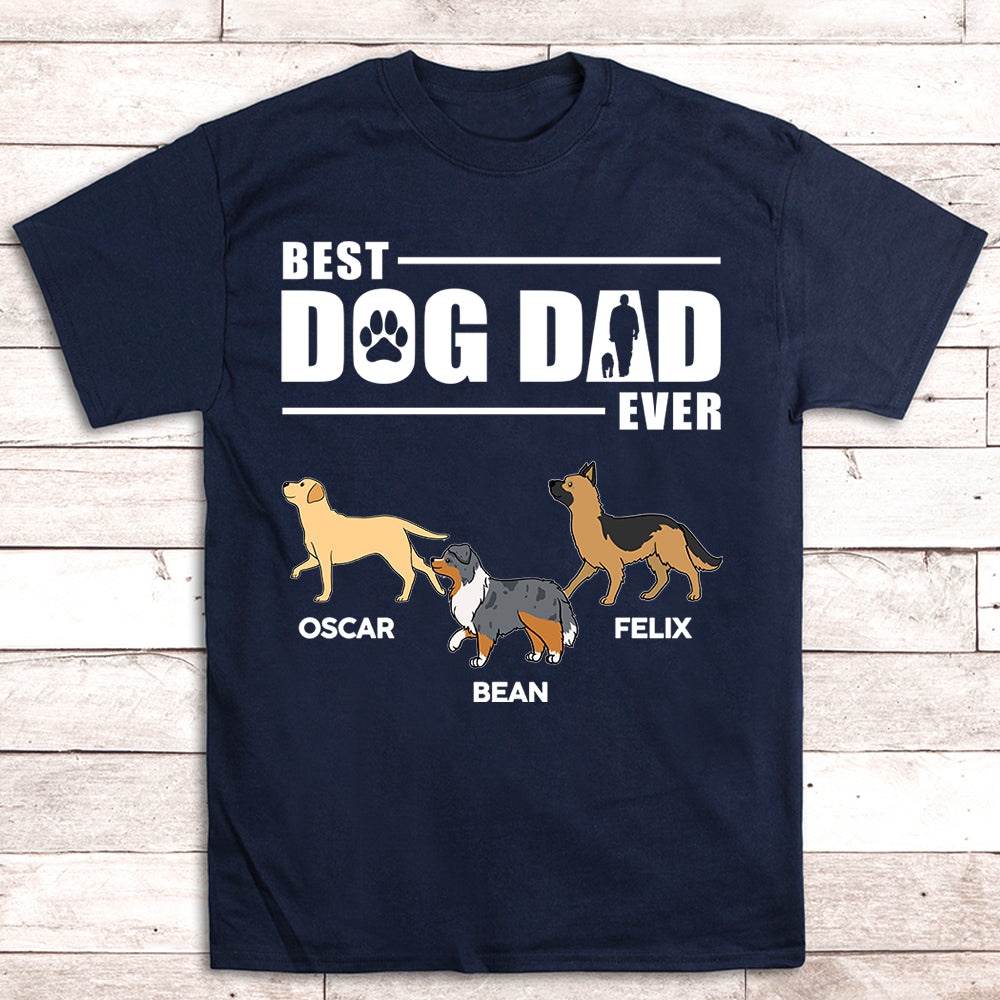 Top-Rated Personalized Custom Unisex Dog Dad Silhouette T-shirt
