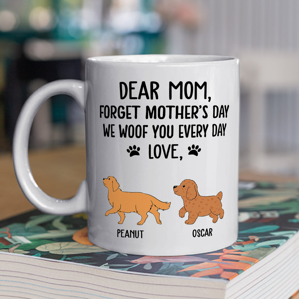 I Woof You Mom - Customizable Personalized Coffee Mug for Pet Lovers
