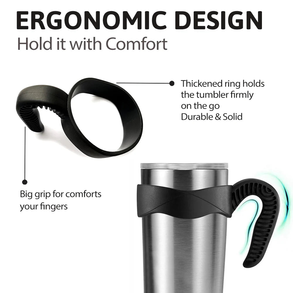 20 Oz Tumbler with Comfort Grip Handle - Carry Your Drinks Effortlessly!
