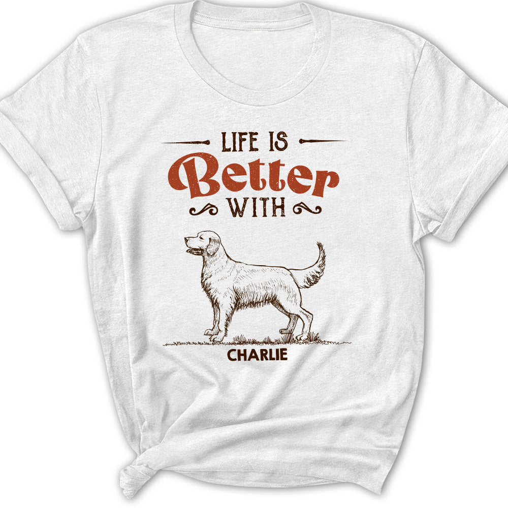 Personalized Custom Women's 'My Life is Better With Dogs' T-shirt - Ideal Gift for Pet Lovers