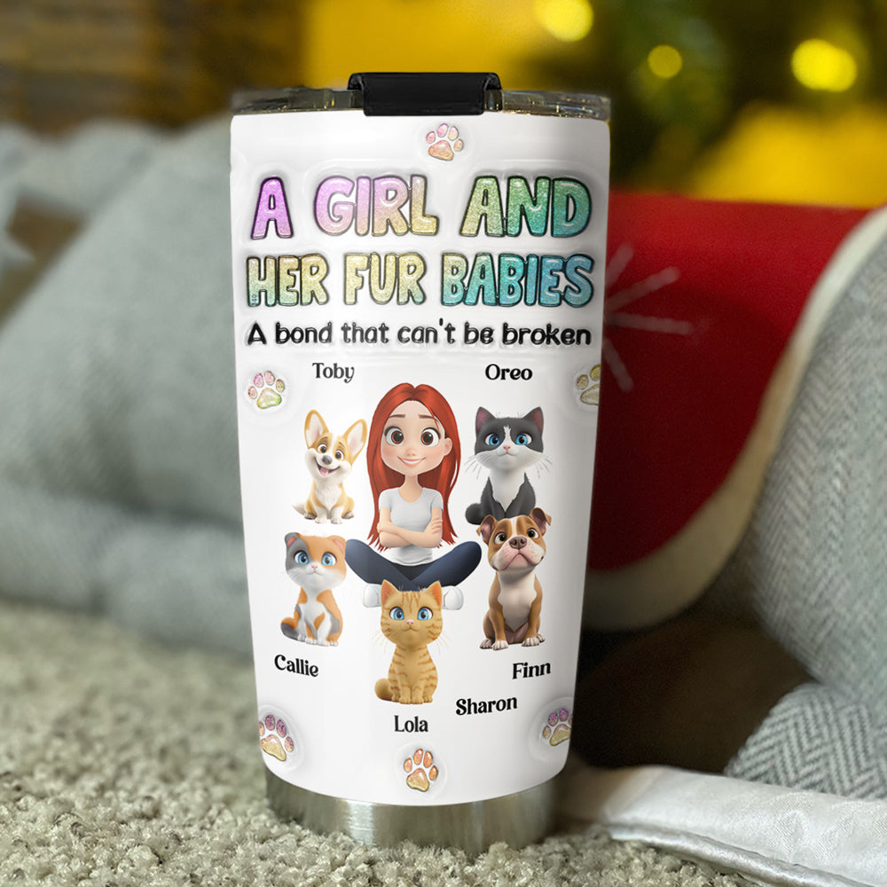 Personalized 3D Inflated Effect Tumbler for You and Your Furry Friend