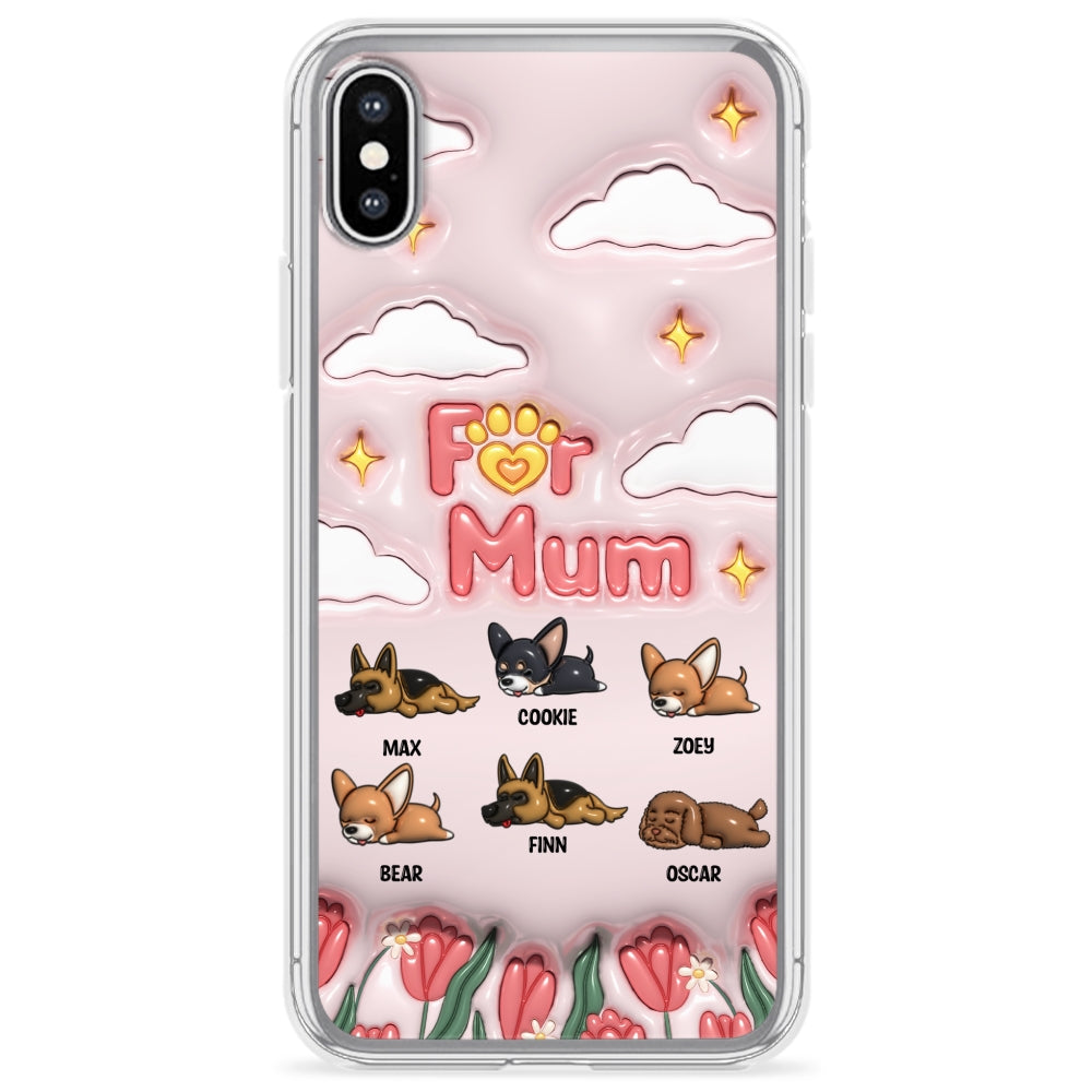 Personalized 3D Inflated Effect Phone Case - Show Your Love for Fur Moms