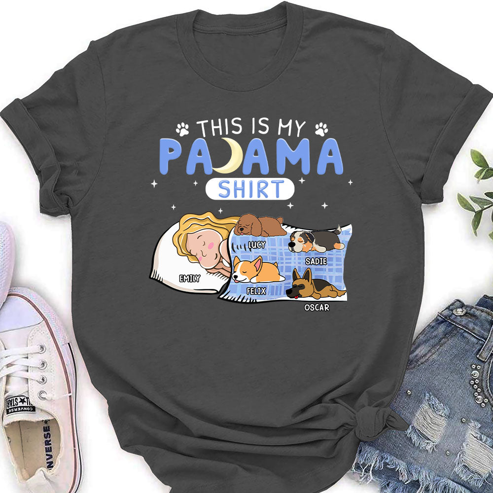 Holiday Personalized Custom Women's Pajama T-shirt - Ideal for Pet Lovers