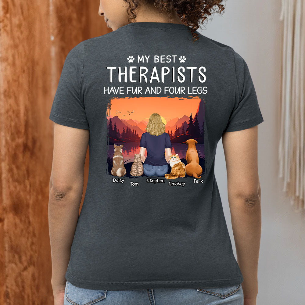 Best Therapist - Customized Personalized Women's Pet Lover T-shirt