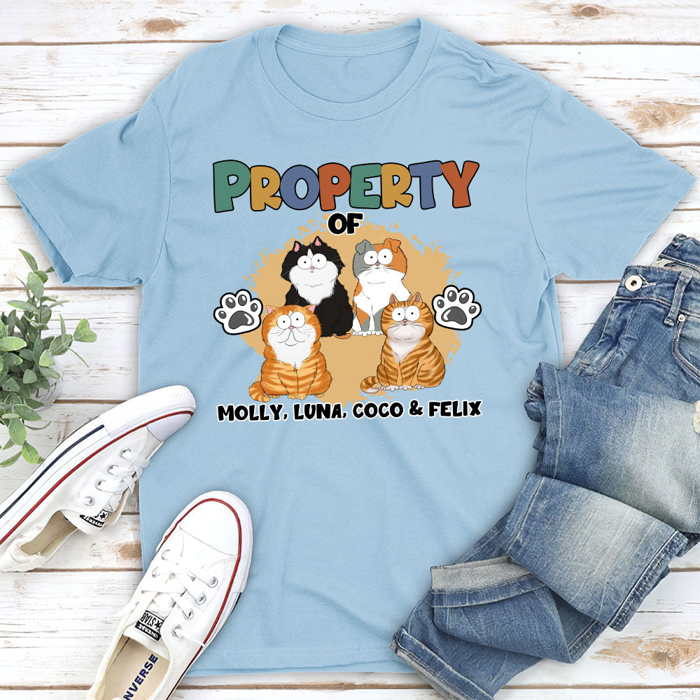 My Cat's Property - Customizable Unisex Personalized T - shirt for Pet Lovers