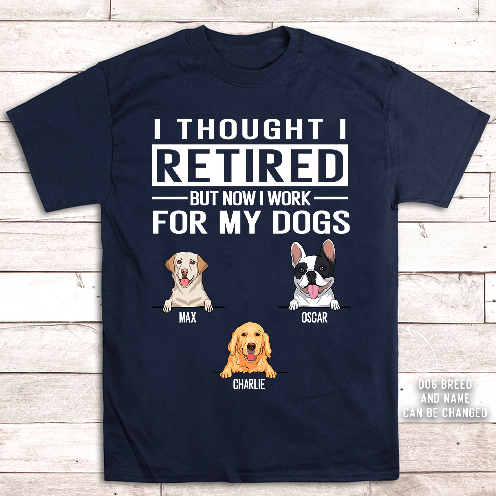 Personalized Custom Unisex 'Work For My Dog' T-shirt - Ideal Gift for Pet Lovers