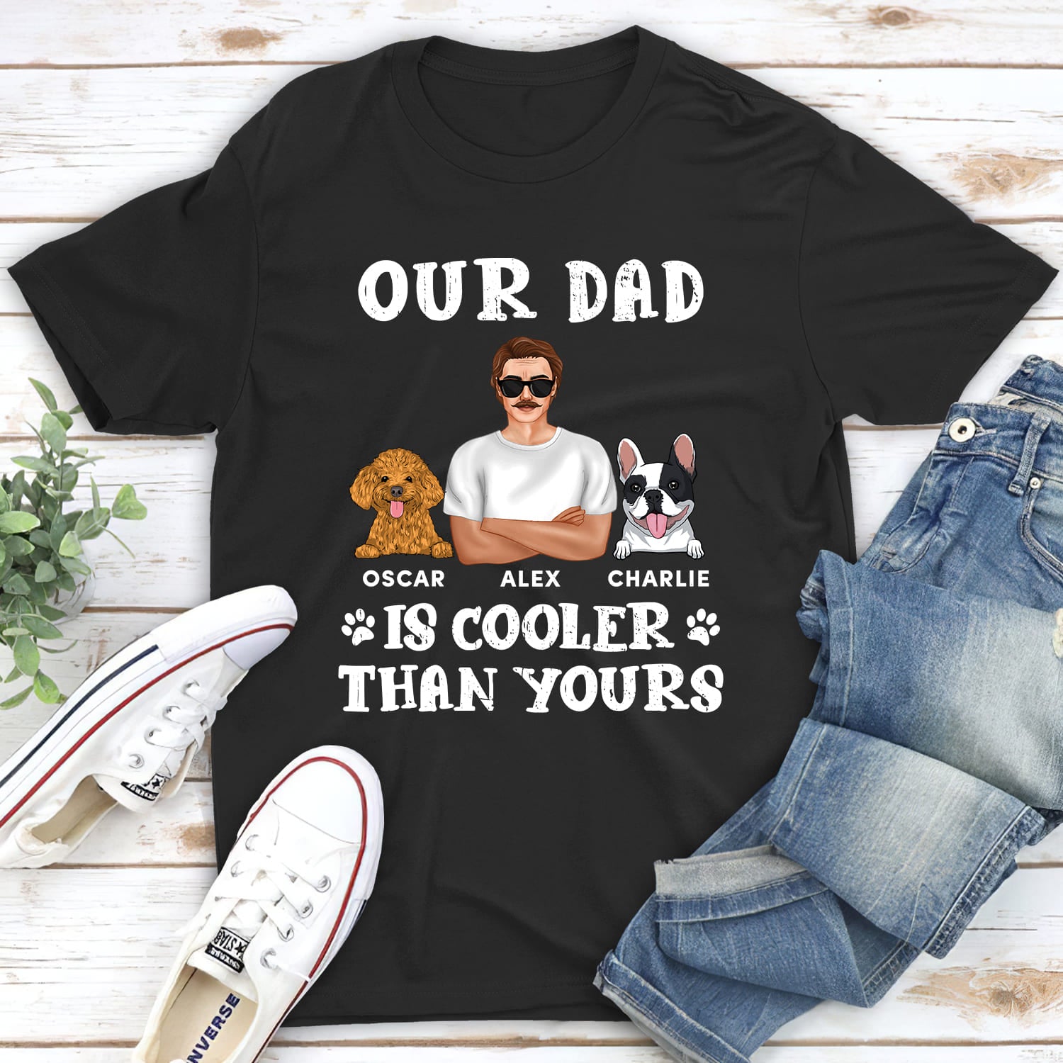 Cooler Dad - Personalized Unisex Pet Lover's T-shirt
