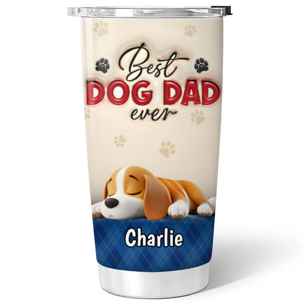 Best Personalized 3D Inflated Effect Tumbler for Handsome Dog Dads