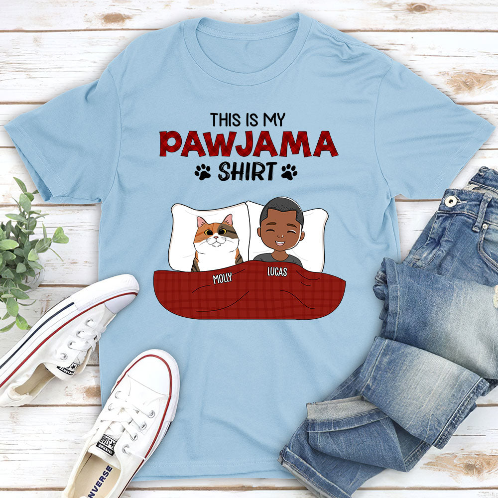 Customizable Pawjama Unisex Personalized T - Shirt: Ideal Gift for Pet Lovers