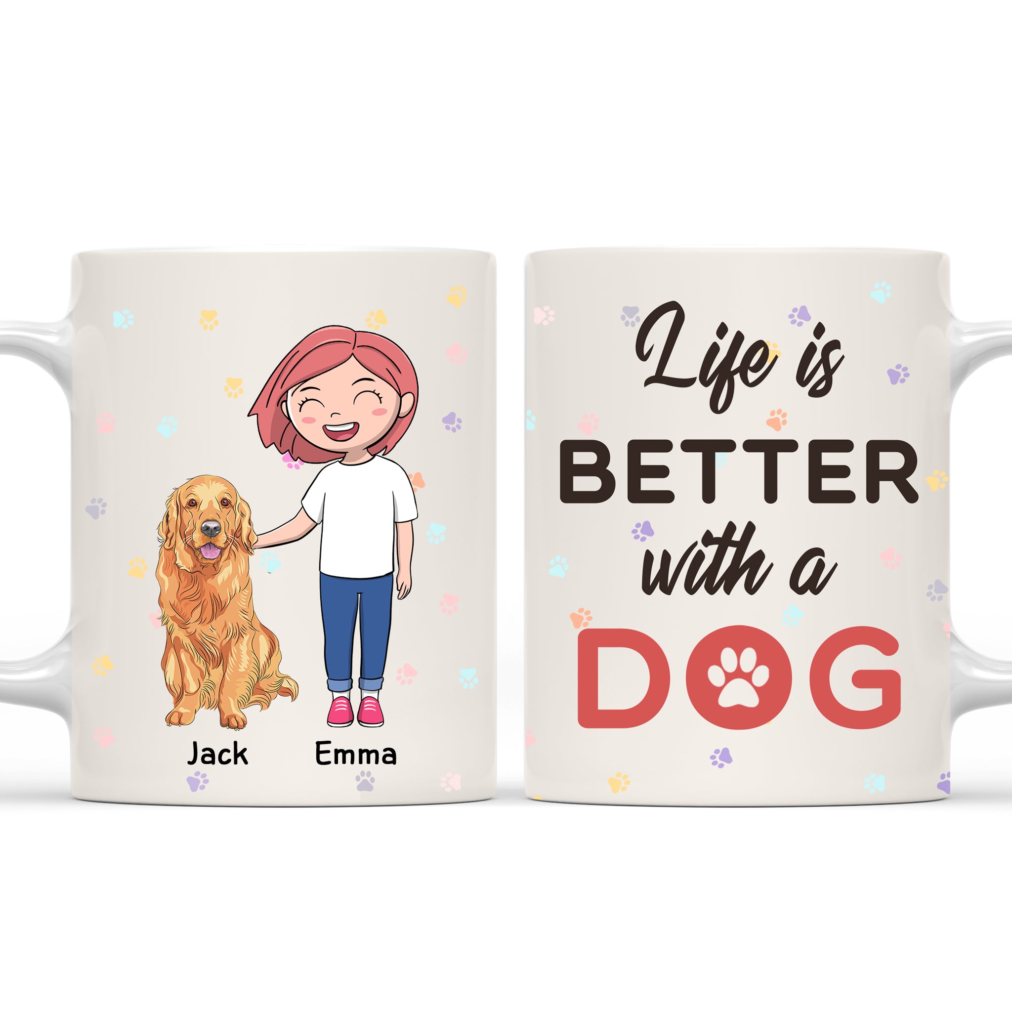 Personalized Custom Coffee Mug for a Better Life with Your Dog - Ideal Gift for Pet Lovers