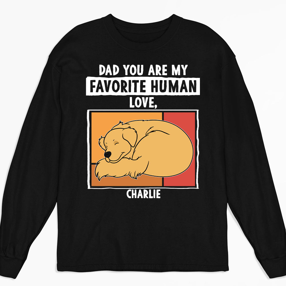 Our Favourite Human - Customizable Personalized Long Sleeve T-shirt for Pet Lovers