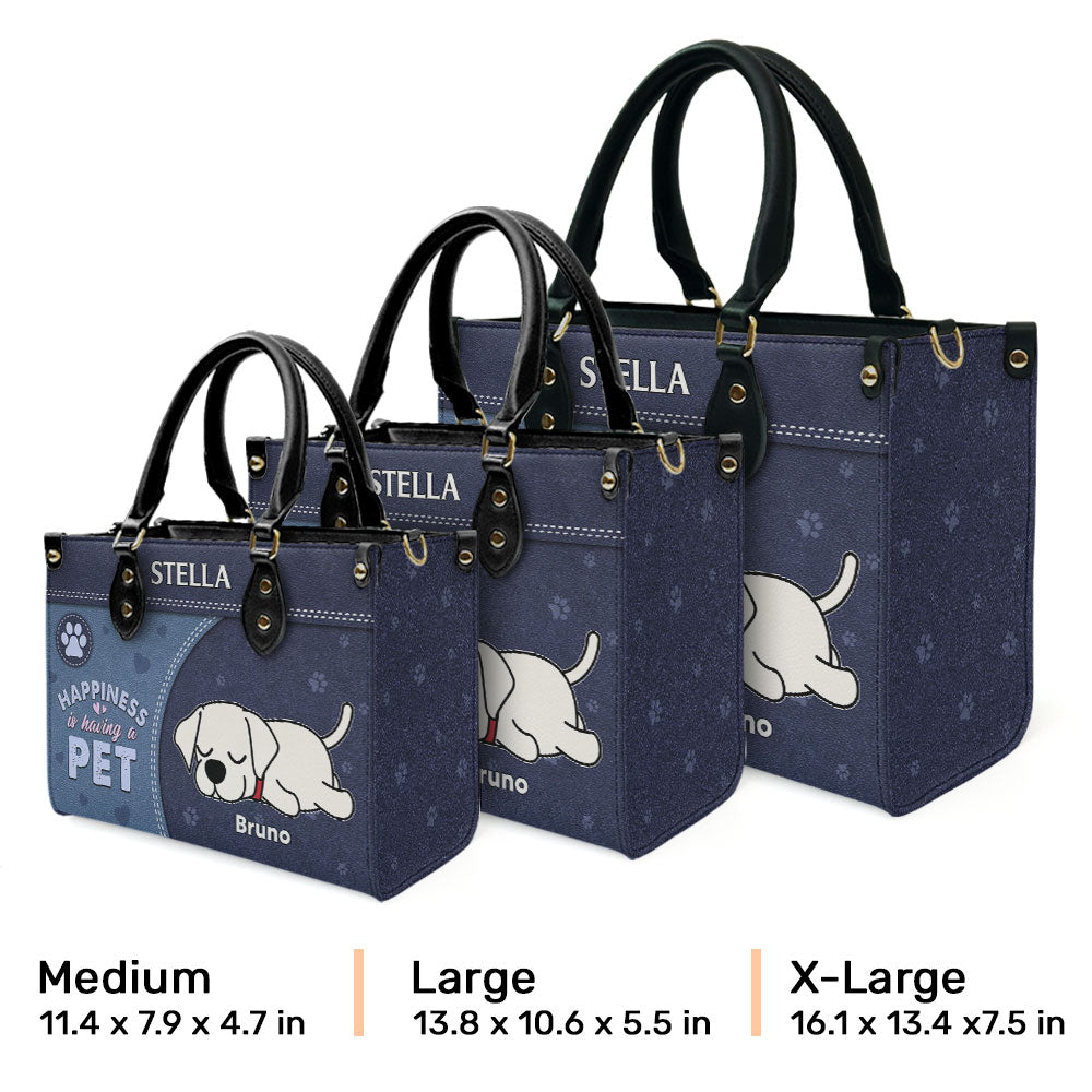 Personalized Custom Leather Pet - Lover Handbag