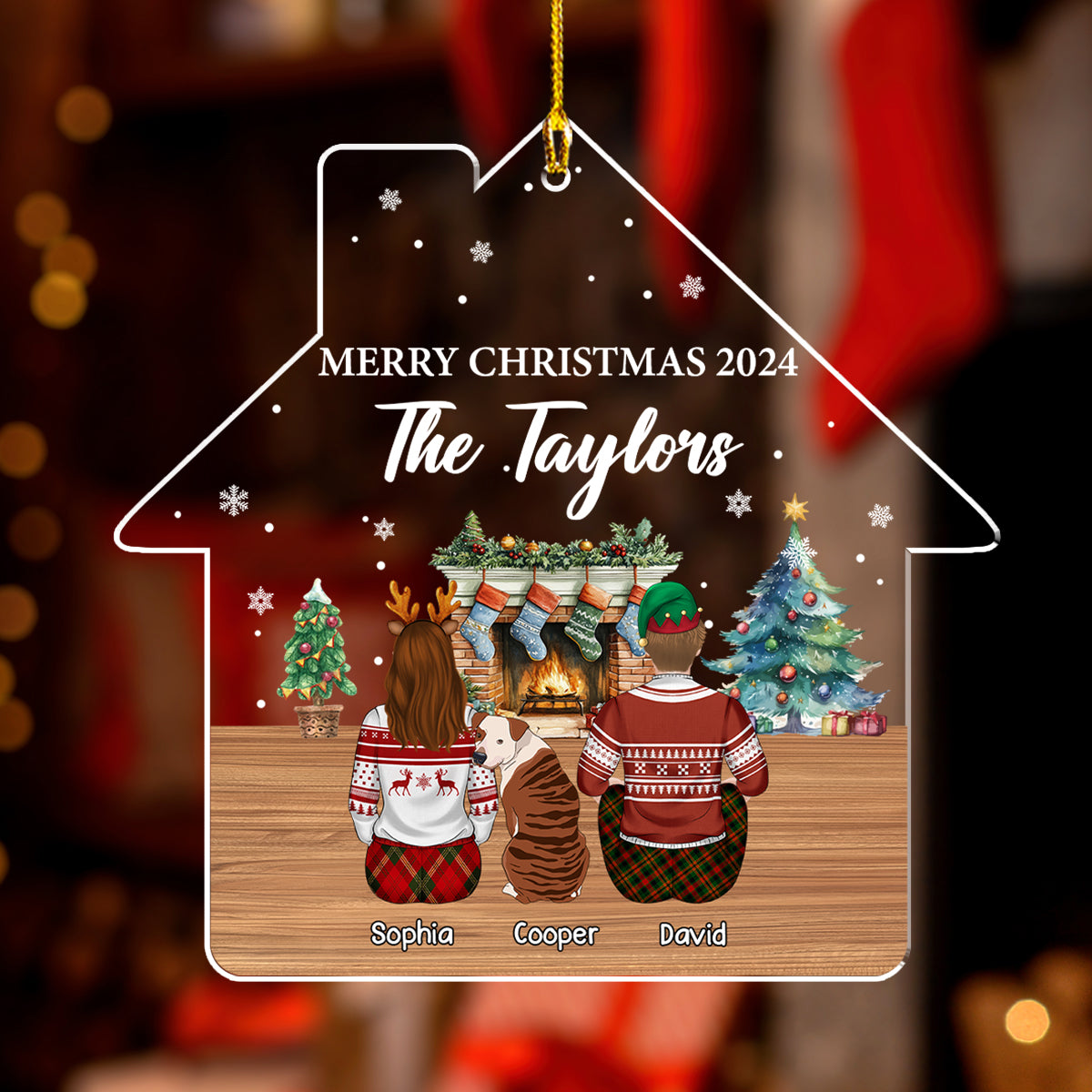 Customizable Family Reunion Christmas Acrylic Ornament - Personalized Keepsake