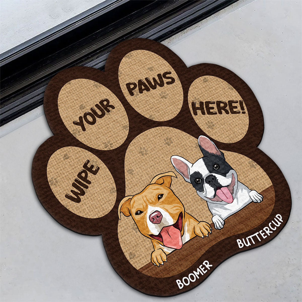 Personalized Pet Doormat - Wipe Your Paws Here