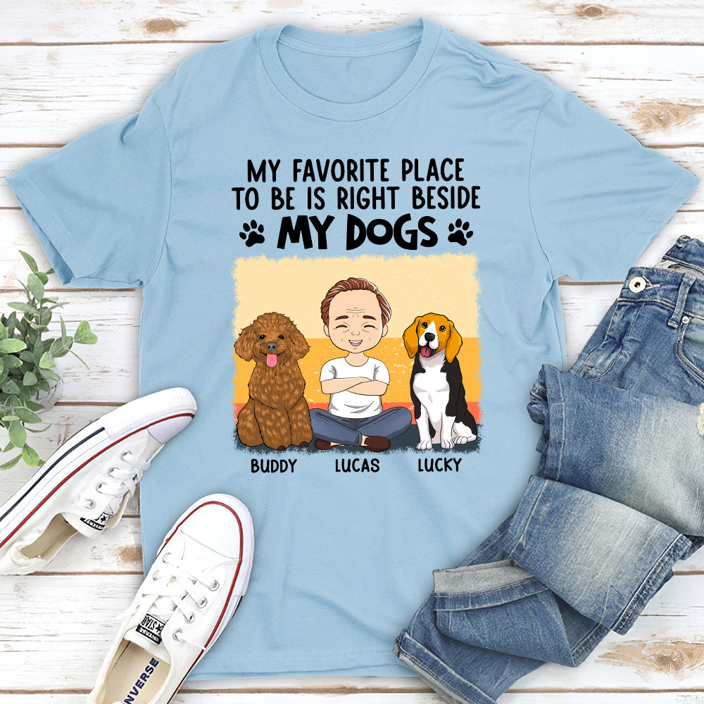 Right Beside - Customizable Unisex Personalized T-shirt for Pet Lovers