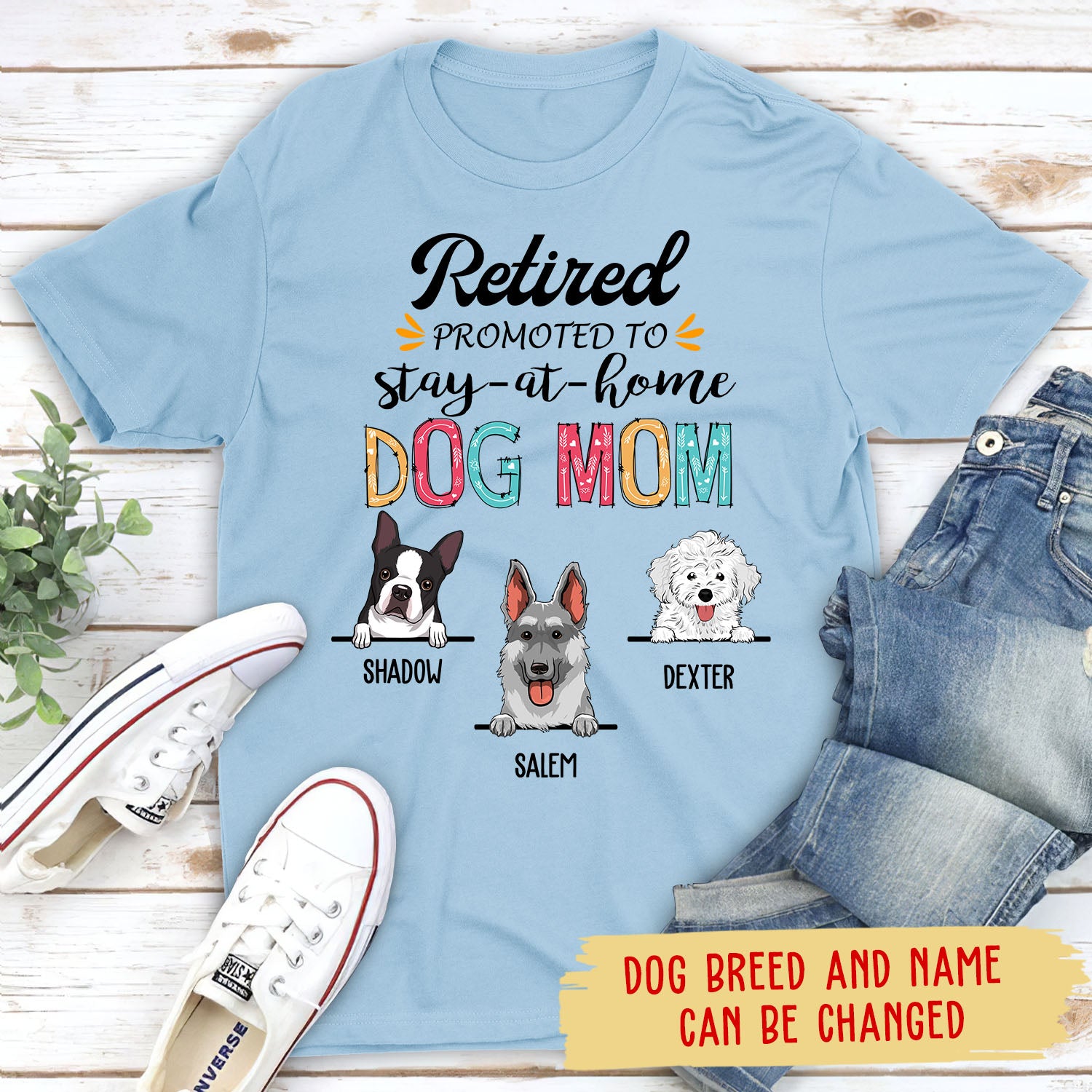 Retired Promoted To - Personalized Custom Unisex Pet Lover T-shirt