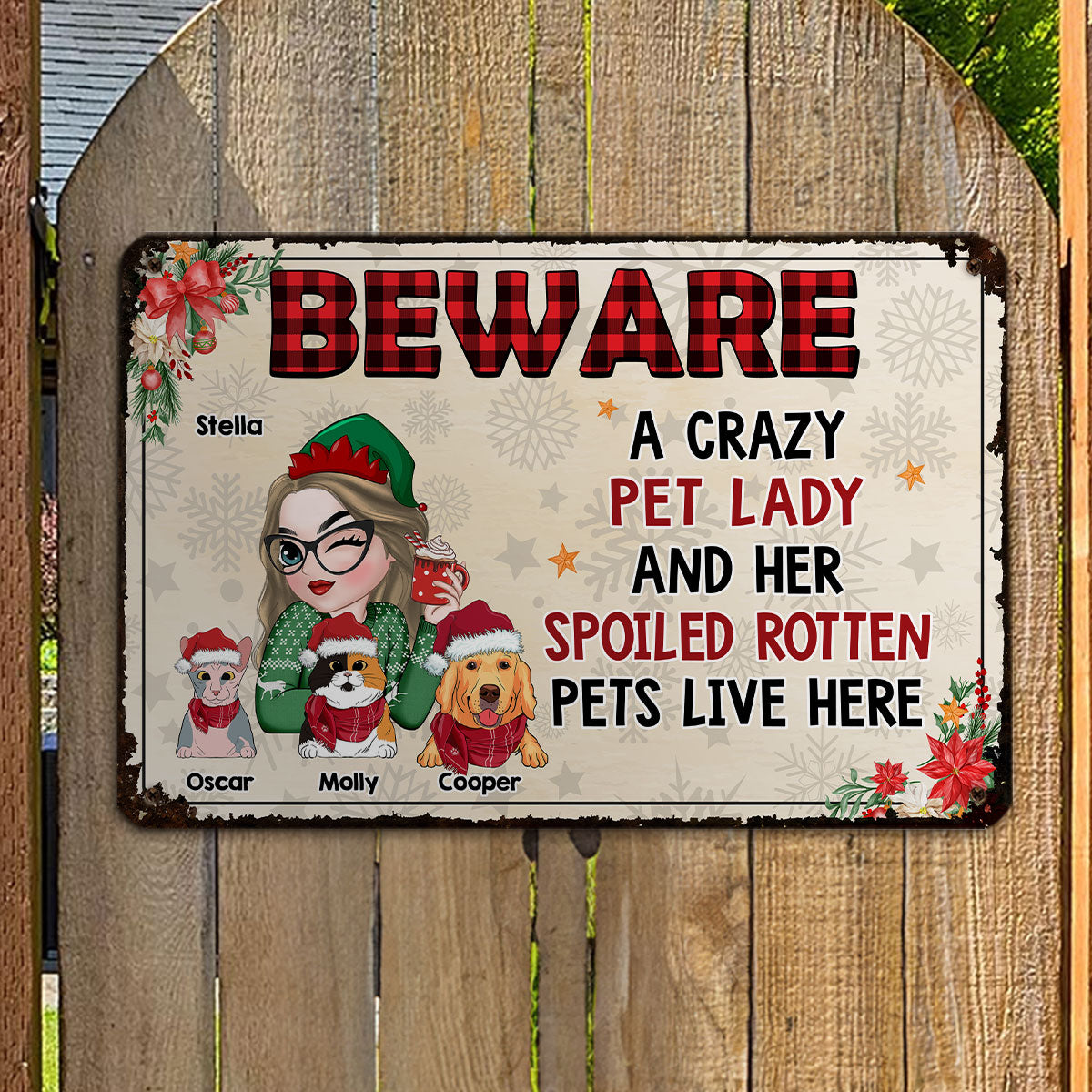 Personalized Custom Rust - Style Metal Sign for Pet Lovers