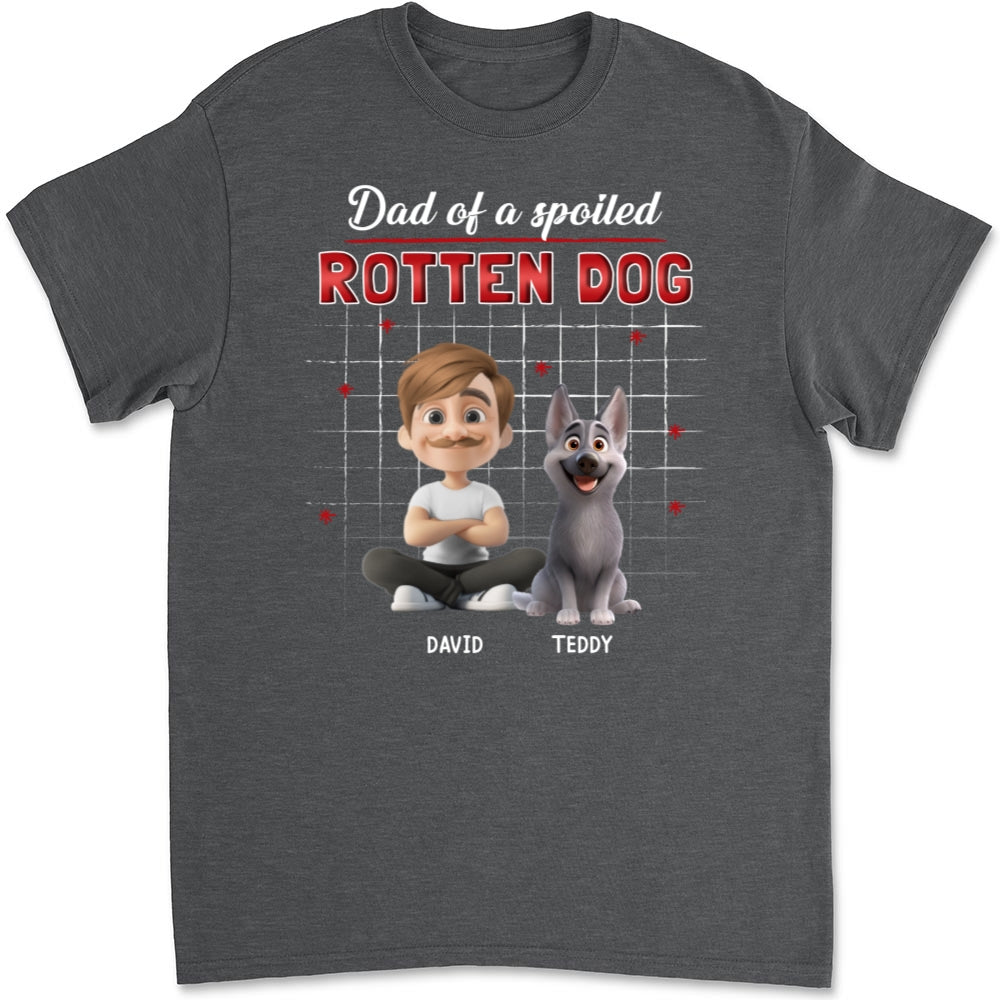 Personalized Custom Unisex Best Dog Cartoon Mom Dad T-shirt - Ideal Gift for Pet Lovers