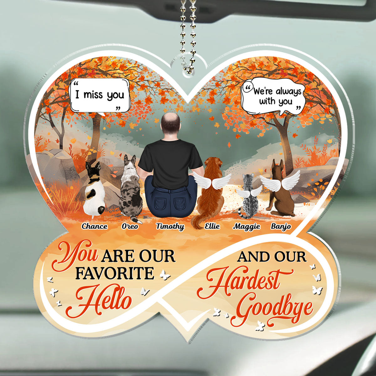 Personalized Custom 'If Love Could Have Saved You' Car Ornament - A Heartfelt Keepsake
