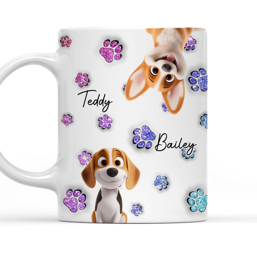Customizable 3D Inflated Effect Personalized Dog-themed Mug