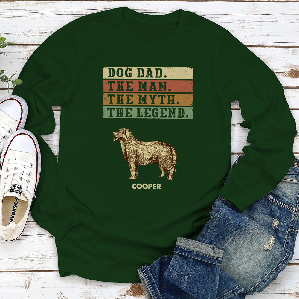 Man Myth Legend - Customizable Personalized Long Sleeve T-shirt for Pet Lovers