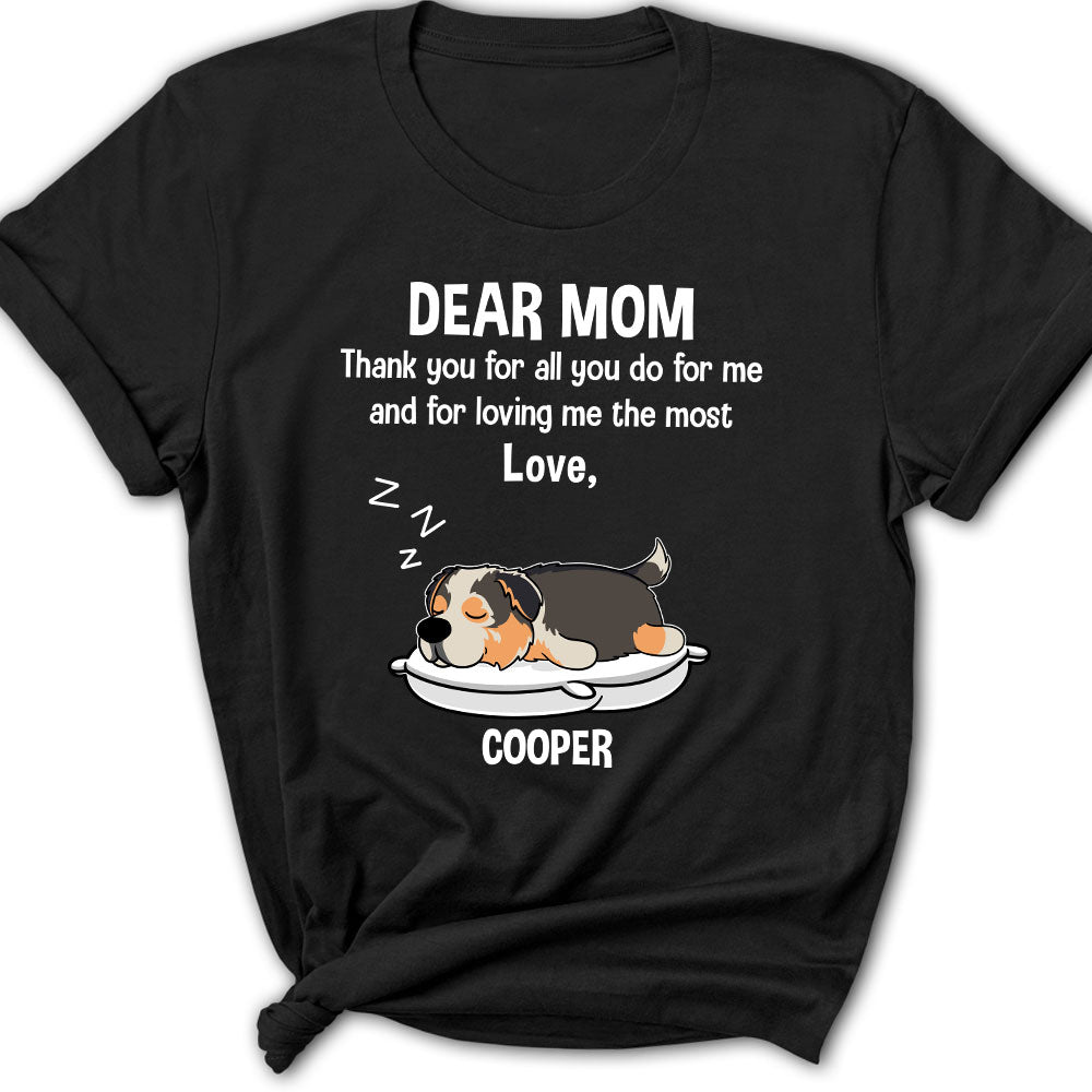 Mom, Thanks for Your Love! - Customizable Personalized Women's T - shirt for Pet Lovers