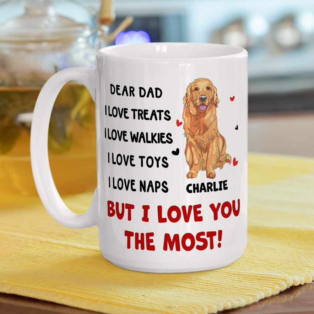 Top-Rated Personalized 'I Love You The Most' Custom Coffee Mug for Pet Lovers